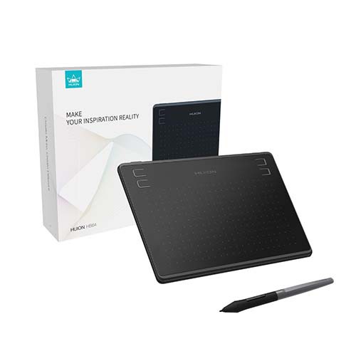 Bảng vẽ Huion HS64 cho Android & máy tính: tặng kèm găng tay họa sĩ & OTG - Hàng Chính Hãng