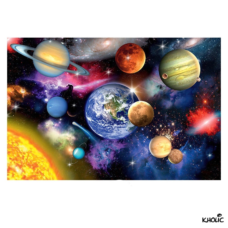 Vũ trụ, trò chơi ghép hình bằng gỗ, trò chơi ghép hình 300/520/1000 miếng, đồ chơi khoa học, hệ mặt trời