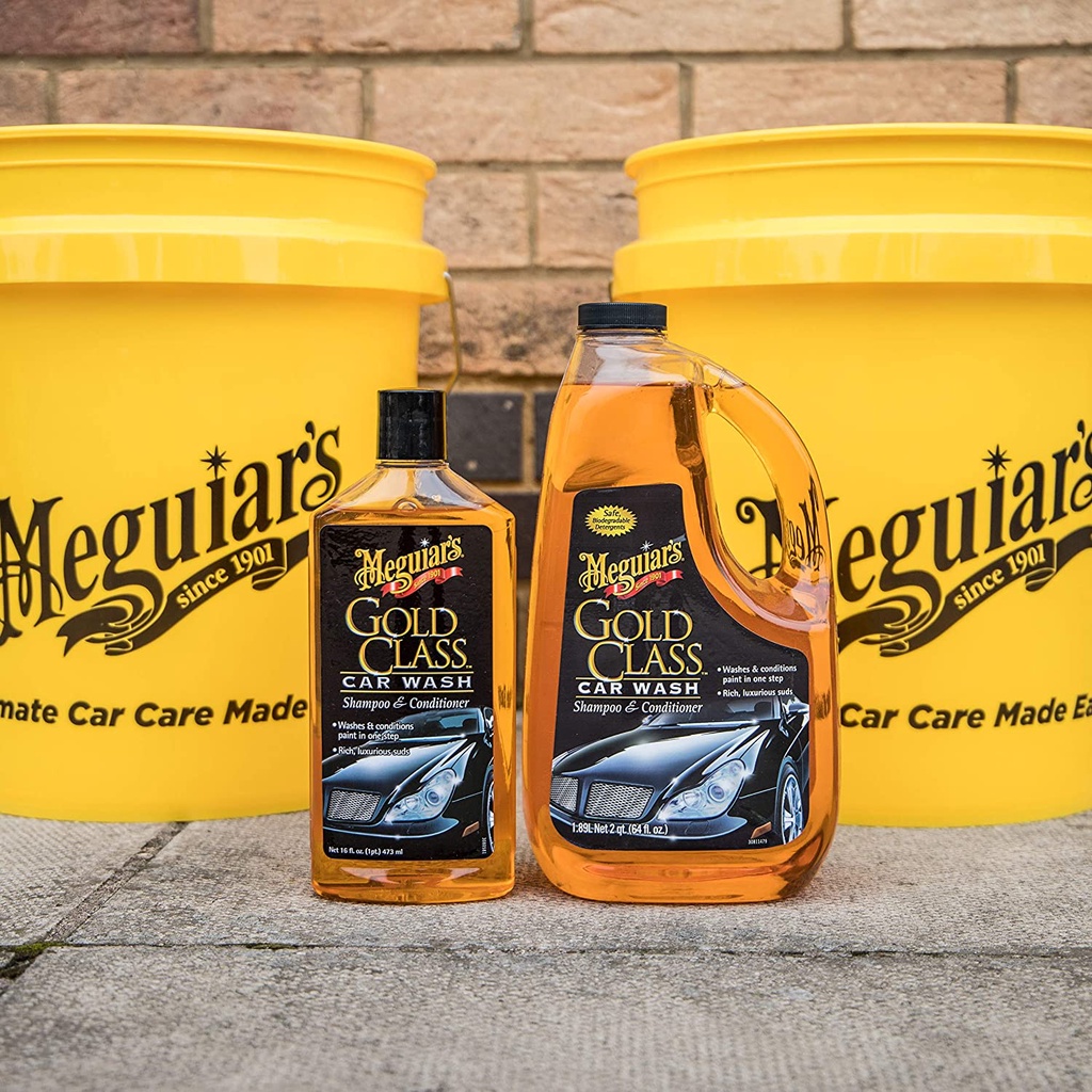 Meguiar's Xà phòng rửa xe có thành phần dưỡng bảo vệ sơn - Gold Class Car Wash Shampoo &amp; Conditioner, G7164, 1.89L/64 oz