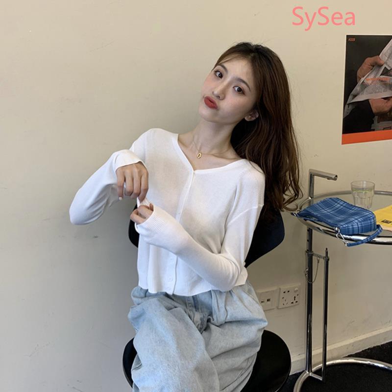 Áo Khoác Che Nắng Tay Dài Cổ Chữ V Thời Trang Mùa Hè Cho Phái Nữ