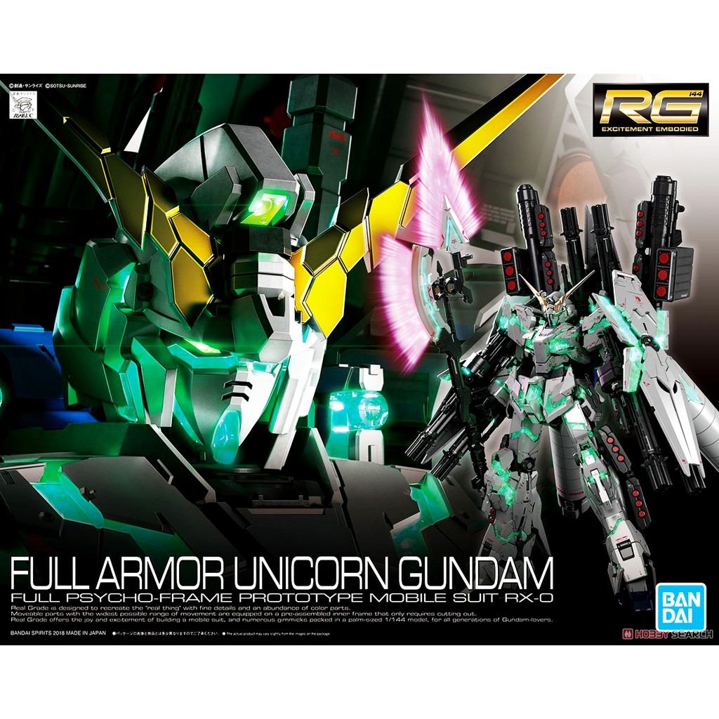 Mô Hình Gundam Bandai RG 30 Full Armor Unicorn Gundam 1/144 MS Gundam UC