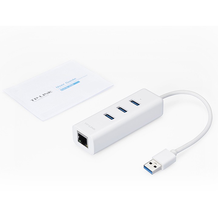 Bộ Chuyển Đổi Mạng USB 3.0 Sang Ethernet Gigabit Kèm 3 Cổng USB 3.0 TP-Link UE330 - Hàng Chính Hãng - Bảo Hành 12 Tháng