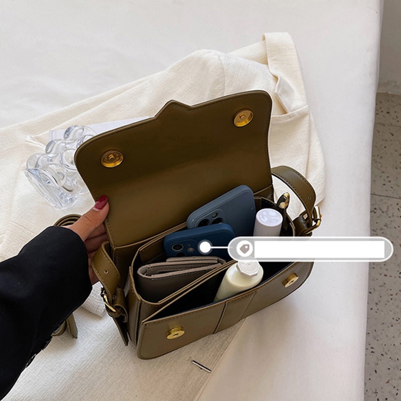 Túi đeo chéo  IELGY hình vuông nhỏ màu trơn đơn giản tùy chỉnh kích thước cho nữ