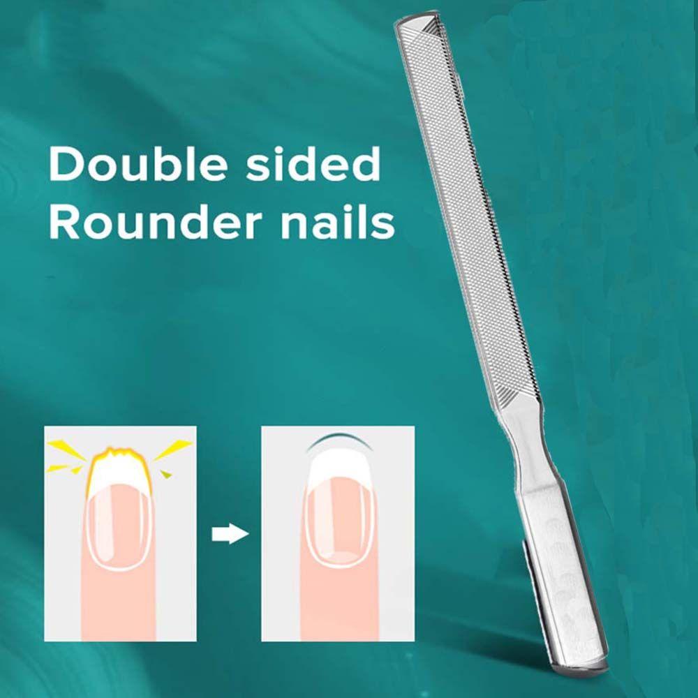 QQMALL Dụng Cụ Dũa Móng Tay Hai Mặt Chống Trượt Siêu Bền