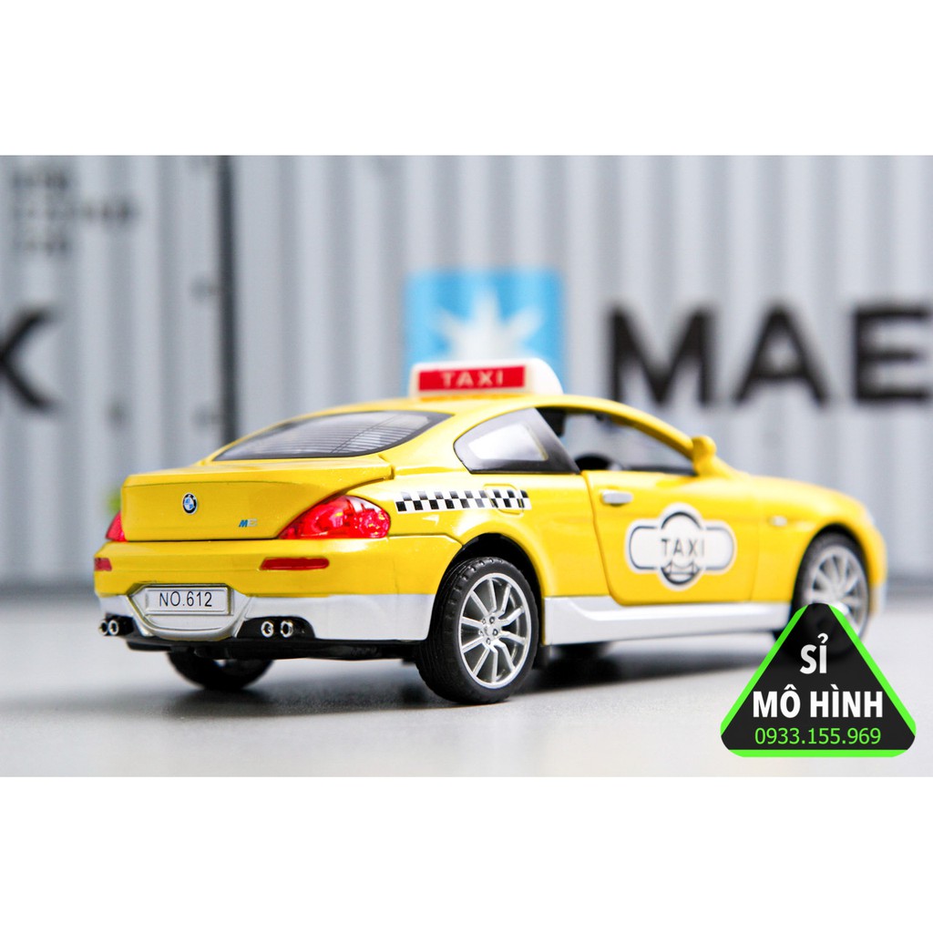 [ Sỉ Mô Hình ] Xe mô hình xe taxi BMW M6 1:32