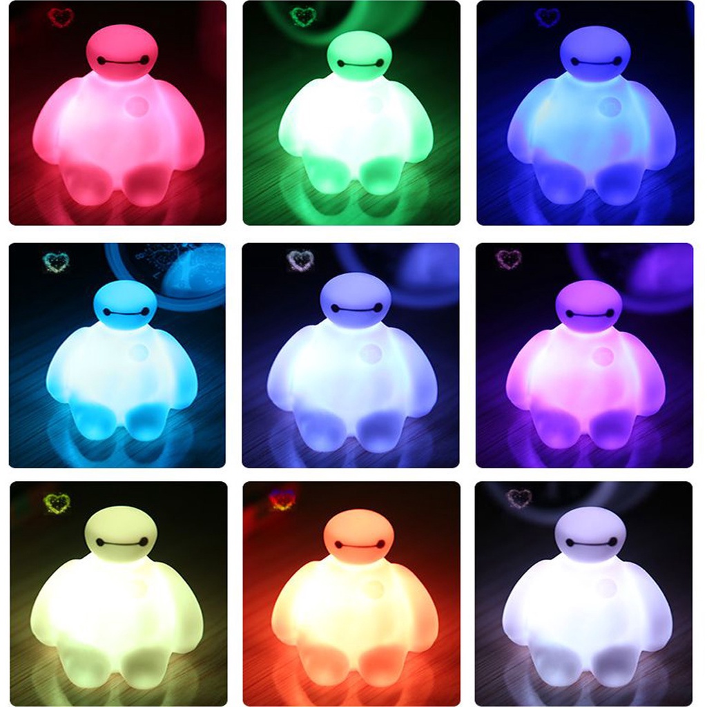 Đèn Ngủ LED 7 Màu Hình Hoạt Hình Sáng Tạo Trang Trí Phòng Ngủ Cho Bé