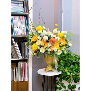 Hoa lụa🌺- chậu hoa lụa decor trang trí theo phong cách hiện đại
