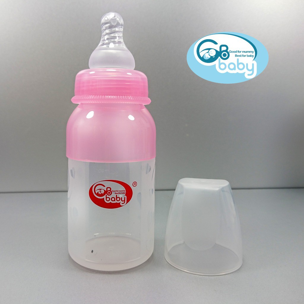 Bình sữa Silicon 2in 1 GB-Baby 110ml (Cổ hẹp) Tặng 1 Núm thìa và 1 Núm ty