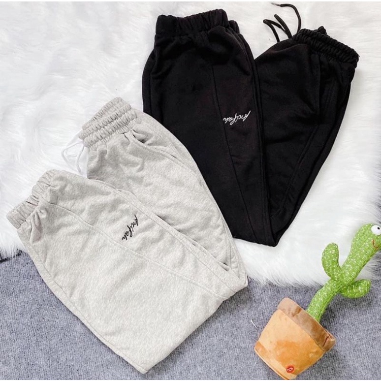 Quần Jogger Nữ Unisex Basic 2 Màu Cơ Bản Dễ Mặc