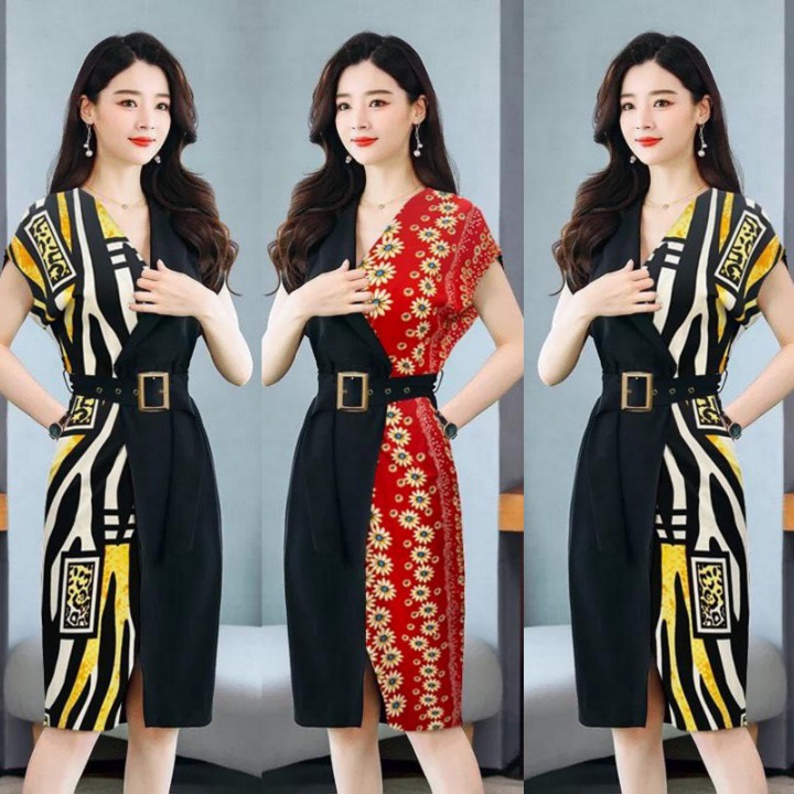 Đầm Ôm Cổ Vest Kèm Nịt ANN2136 | BigBuy360 - bigbuy360.vn