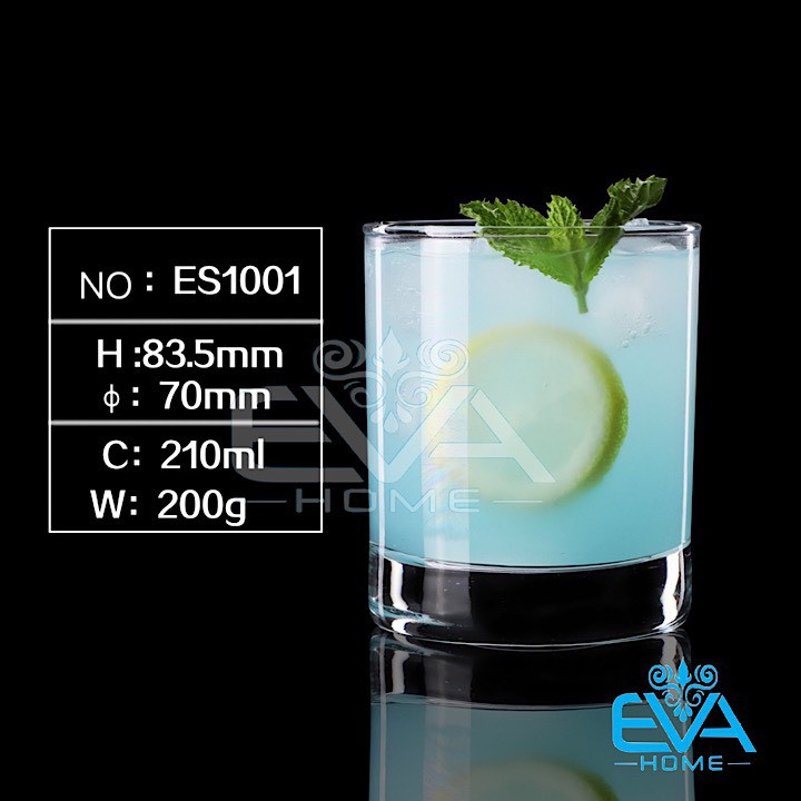 Bộ 12 Ly Thuỷ Tinh Dáng Thẳng Suông Trơn 210 Ml Deli ES1001 M2960