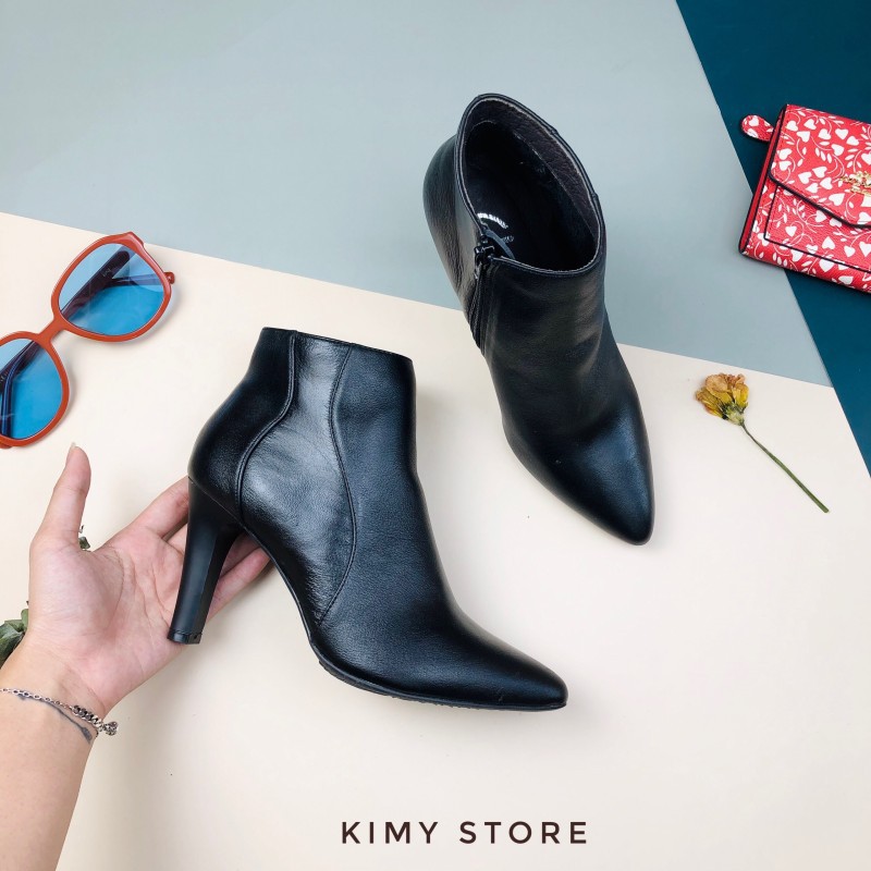 Boot nữ cổ thấp da thật CLK xuất Úc-Boots nữ cao gót 8cm-Kimy Store | BigBuy360 - bigbuy360.vn