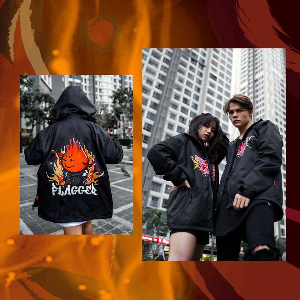 Áo khoác đen có mũ Flagger Eternal Flame - YÊU LÀ ĐỦ | BigBuy360 - bigbuy360.vn