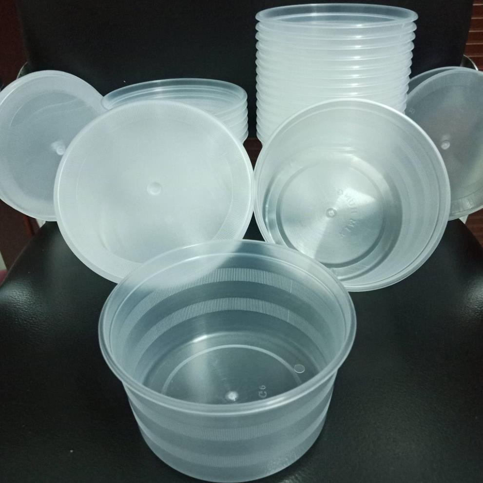 ( Bộ 50 cái ) Thố phở Kim Hưng 500ml, hộp nhựa tròn đựng thực phẩm tiện lợi