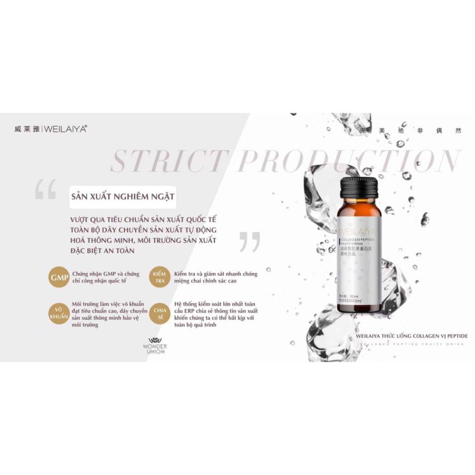 [Sẵn SLL] Collagen Nước Kháng Đường Weilaiya Chính Hãng Collagen Uống Chống Lão Hóa Giữ Mãi Thanh Xuân Hộp 8 Chai 50ml | Thế Giới Skin Care