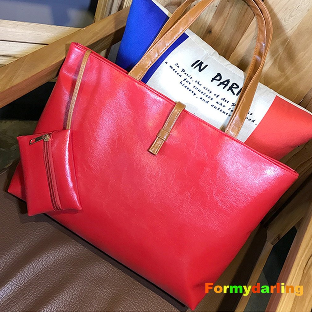 Hàng có sẵn! Set 2 món túi tote đeo vai + ví nữ | BigBuy360 - bigbuy360.vn