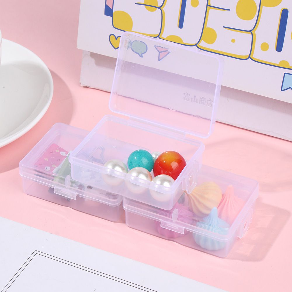 Set 10 hộp nhựa CONOPERY mini đựng trang sức hình chữ nhật trong suốt