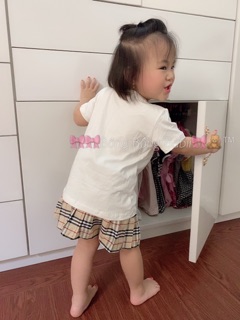 Set rời bbr kẻ cho bé gái