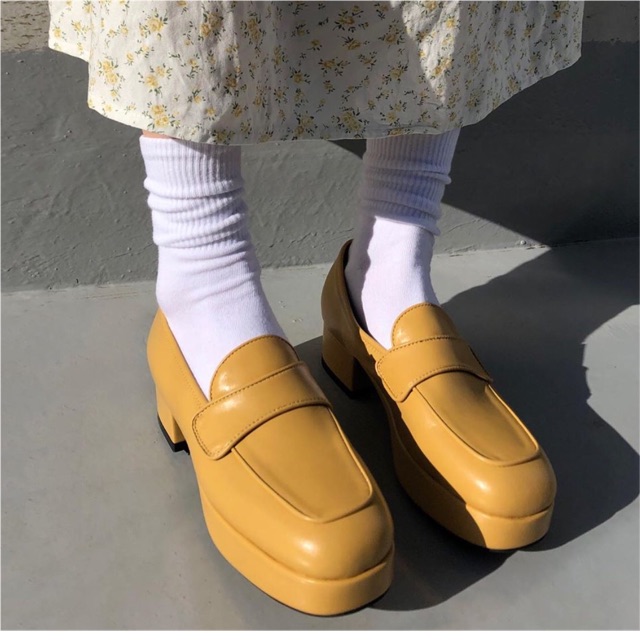 Giày Platform Squre Loafer
