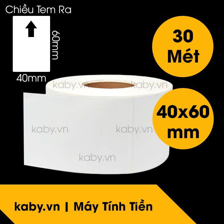 [10 TẶNG 1] Giấy In Mã Vạch 40x60 mm - Decal Nhiệt 4x6 cm (Tem Đứng)