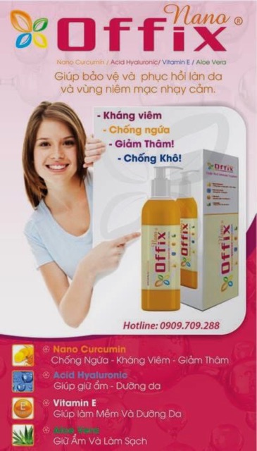 (3tặng1) Vệ sinh phụ nữ Offix 180ml (có tinh chất Nghệ) giảm thâm giảm mùi hôi và giảm ngứa dung dịch vệ sinh phụ nữ