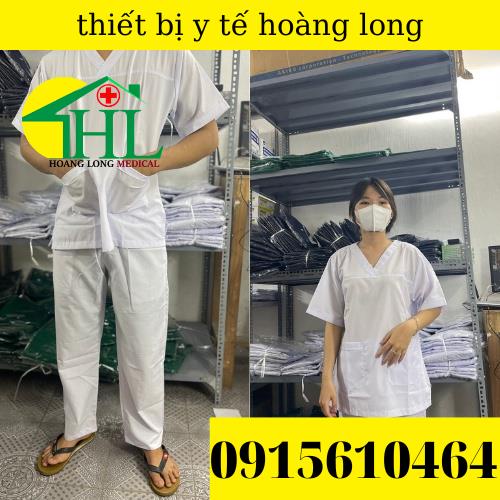 Bộ Scrups bác sĩ, bộ kĩ thuật viên phòng mổ, quần áo blouse nam/nữ màu màu trắng