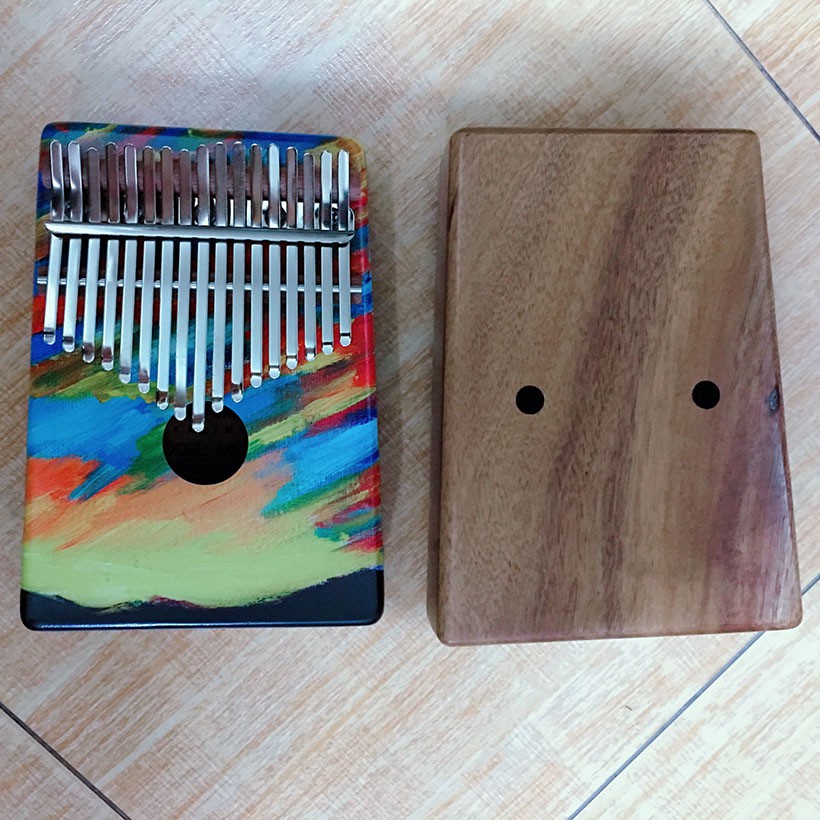 Đàn Kalimba Gỗ cao câp 17 phím Thương hiệu Myron Vẽ Nghệ thuật- HÀNG CÓ SẴN