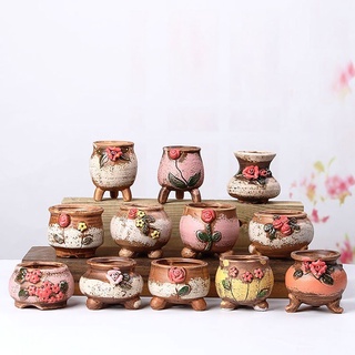 Chậu hoa mini bằng gốm sứ phong cách hàn quốc sáng tạo
