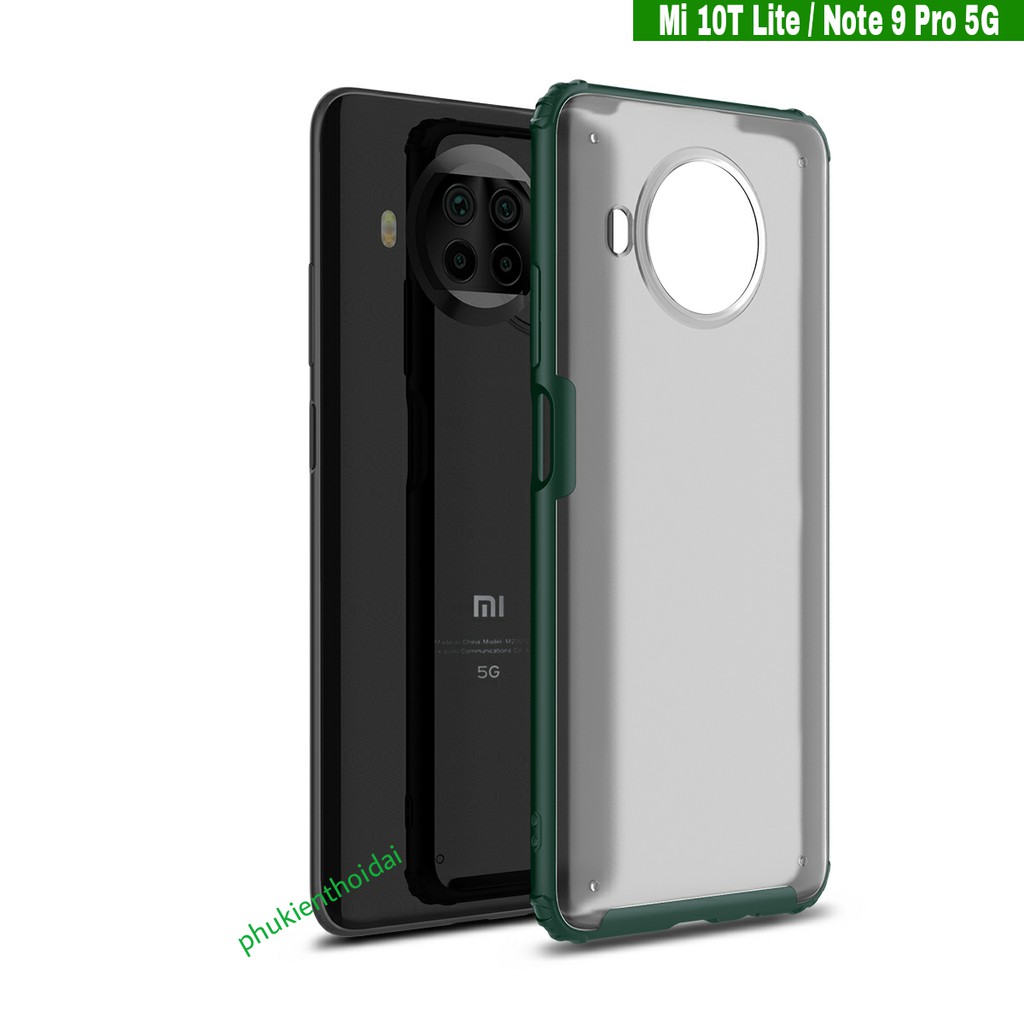 Ốp lưng Xiaomi Mi 10T Lite / Note 9 Pro 5G nhám Ver 2 chống sốc viền màu