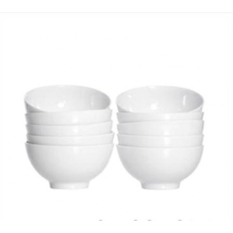 10 BÁT CƠM MÀU TRẮNG NHỰA MELAMINE FATACO VIỆT NAM