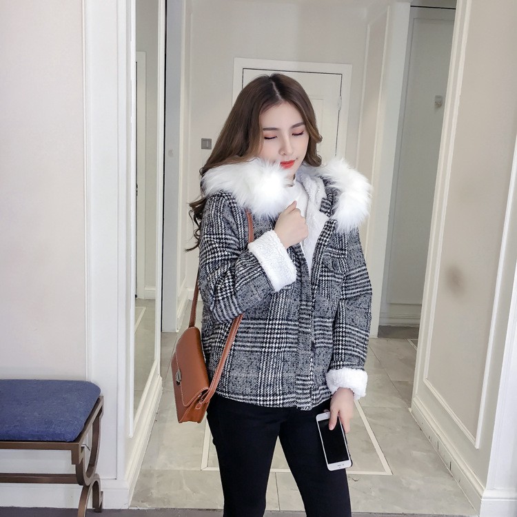 [Free Ship] Áo Khoác Dạ Lông Nữ(Hàng Cao Cấp)