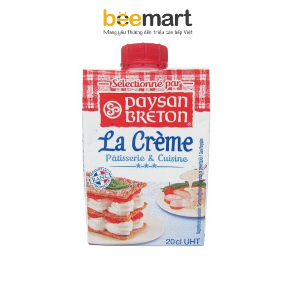 Kem sữa béo Whipping cream Paysan 200ml