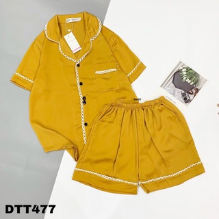 FREESHIP !!!  Đồ  ngủ pijama cộc tay lụa ngọc trai , đồ ngủ lụa cao cấp
