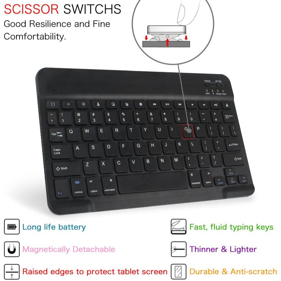 Bàn phím Bluetooth ko dây cho tablet táo Pro Mini Android IOS