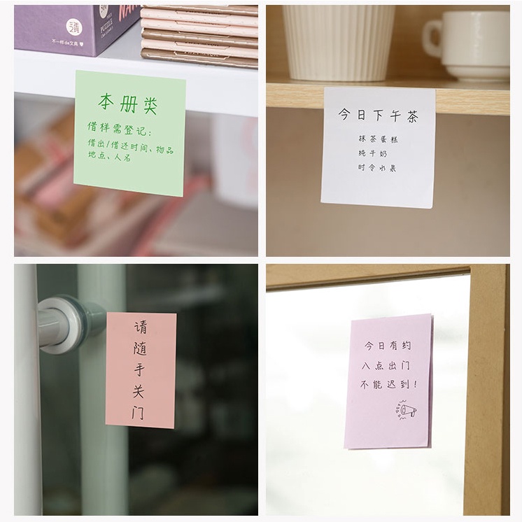 Set 100 Tờ Giấy Ghi Chú Nhiều Màu Sắc Dùng Để Đánh Dấu Sách Tiện Lợi