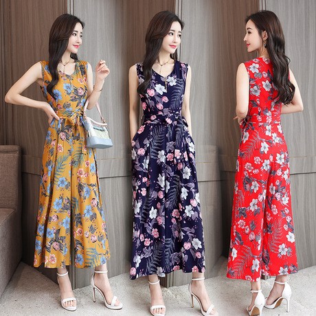 Jumsuit Hoa Ống Rộng big size 2XL
