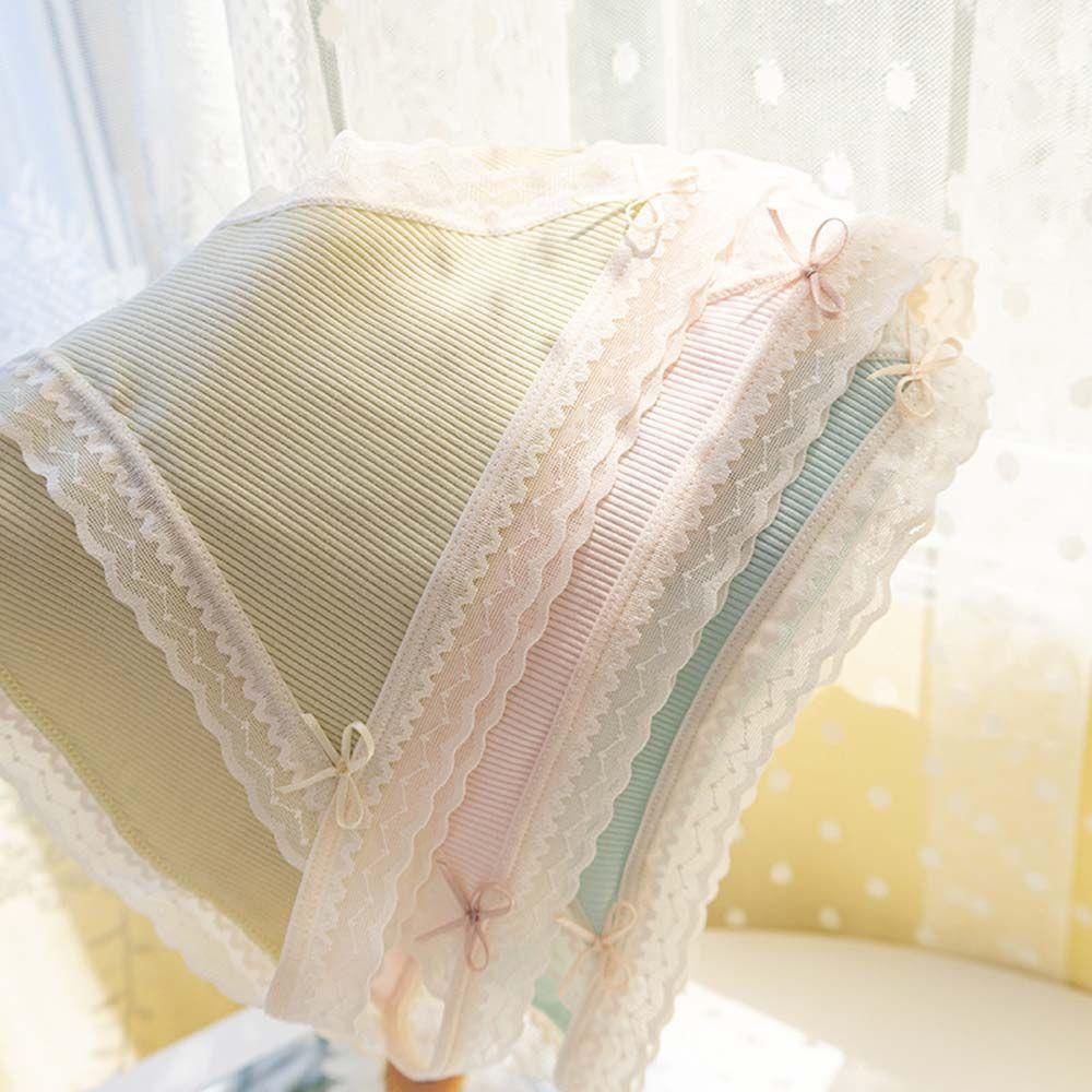 IVORY Quần Lót Cotton Lưng Thấp Phối Ren Thoáng Khí Co Giãn Dành Cho Nữ