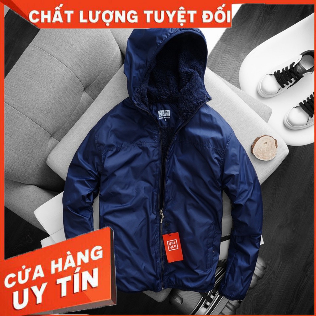 Áo lông cừu 💚XUẤT XỊN💚 UNIQLO khoác gió chống nước, chống nhăn