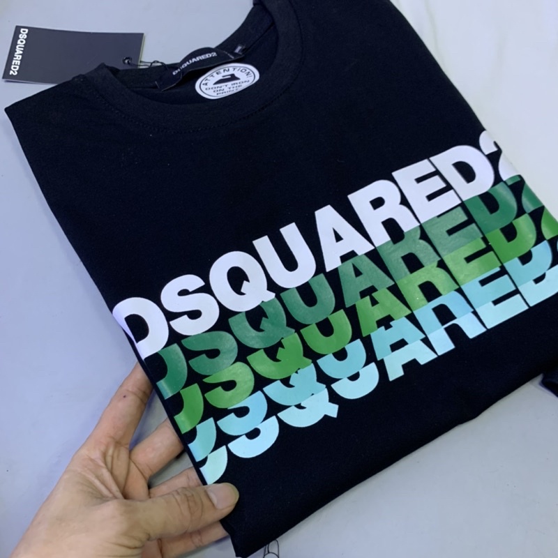 Áo phông DSQ in chữ DSQUARED2 hoạ tiết chữ đè nhau 3177