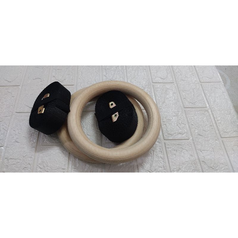 Vòng xà Gymnastic Rings ,Vòng xà treo Ring Dip gỗ Bạch Dương