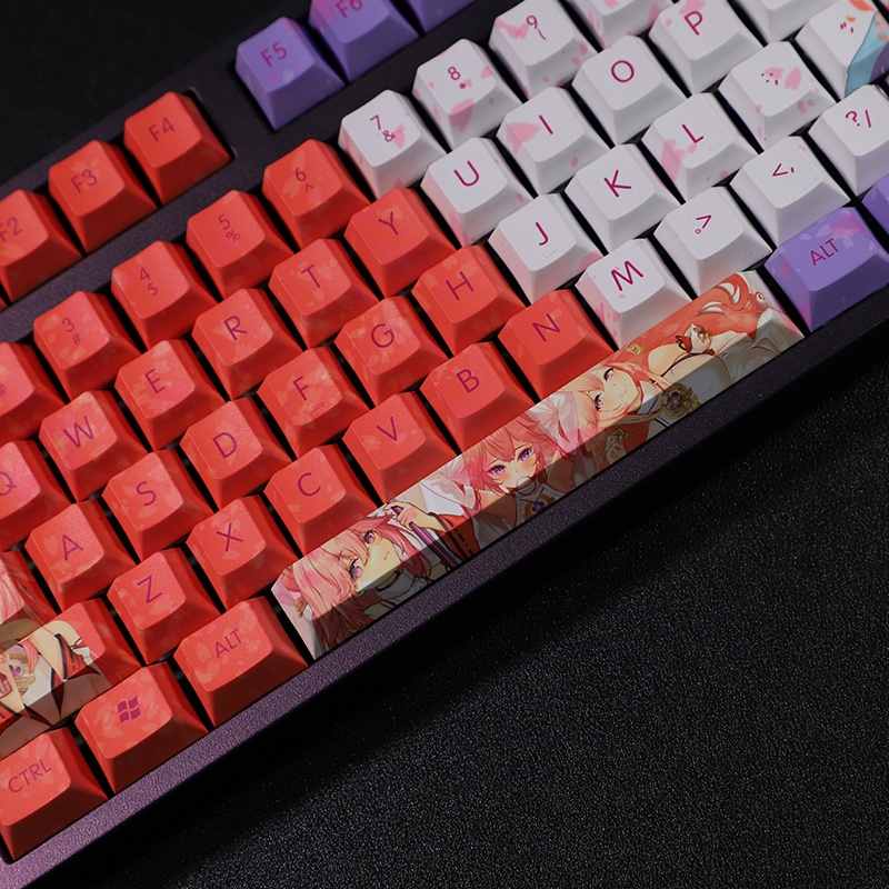 Yae Miko Keycap Cherry Profile Genshin Impact Theme Anime PBT Dye Thăng hoa Bàn phím cơ học Keycaps