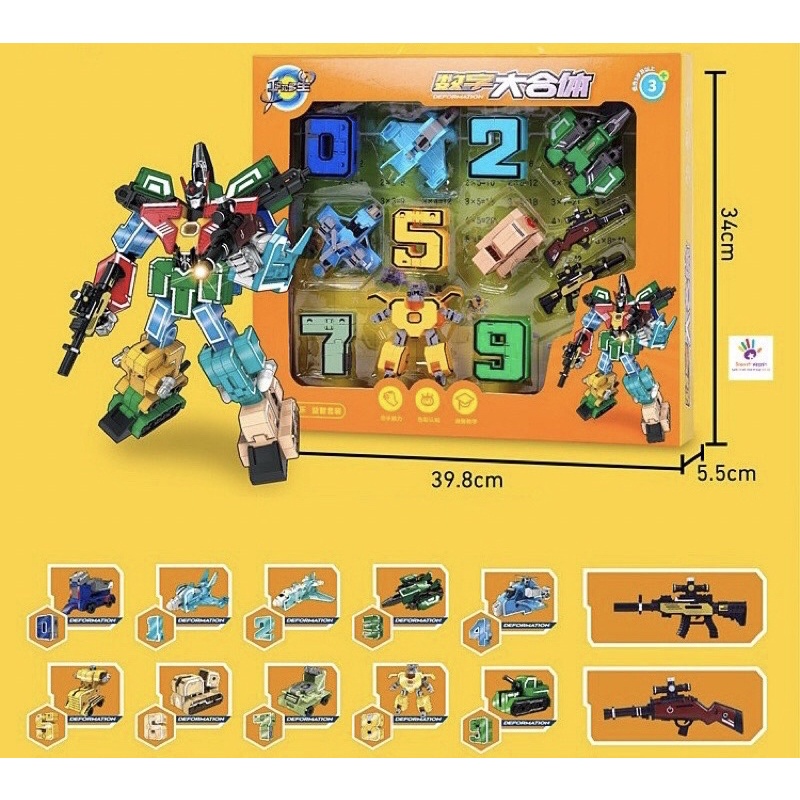 Đồ Chơi Lắp Ghép Biến Hình Robot Từ Các Con Số #188-180 - Chọn Ngẫu Nhiên 1 Trong 2 Mẫu