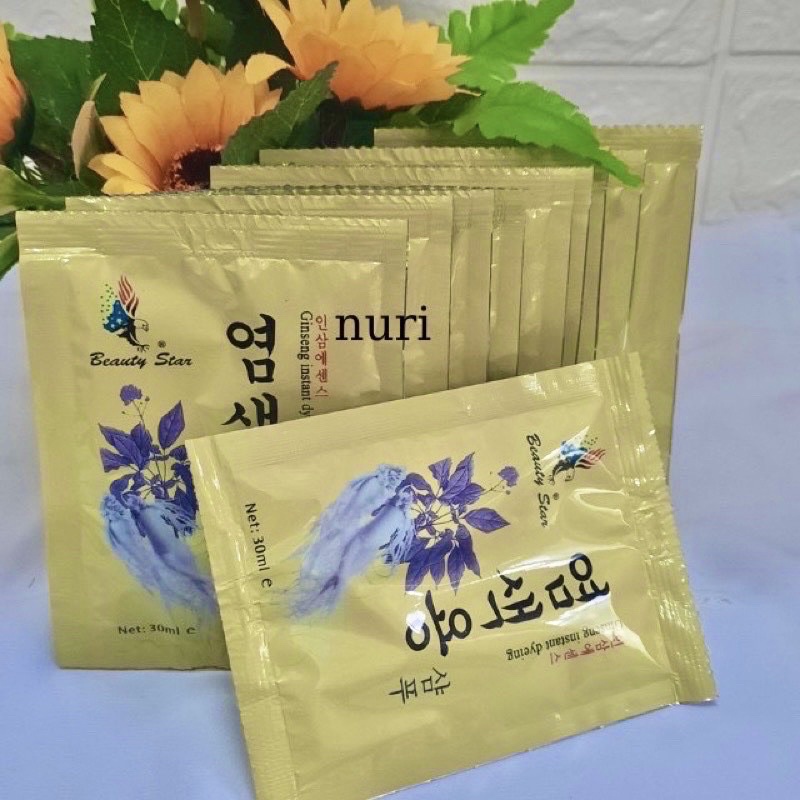 Dầu Gội Nhuộm Đen Tóc Beauty Star Hàn Quốc 30ml