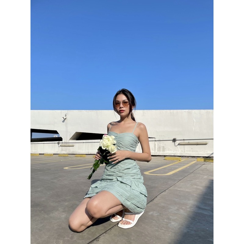 Đầm cotton thêu Macy