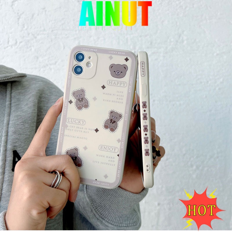 Ốp Điện Thoại Silicon TPU Mềm Chống Sốc Chống Bụi In Hình Gấu Xám Cho iPhone11 12 13 Pro Max 6 6S 7 8 Plus X XS XR XSMAX