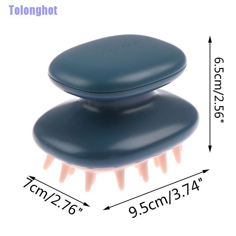 Tolonghot> Scalp Shampoo Washing Head Hair Growth Massage Brush Silicone Comb Bath Care