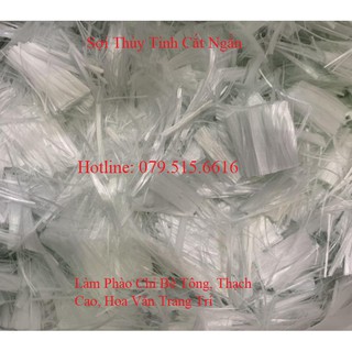 Sợi Thủy Tinh Cắt Ngắn Làm Phào Chỉ Bê Tông – Thạch Cao - Hoa Văn Trang Trí - 1Kg