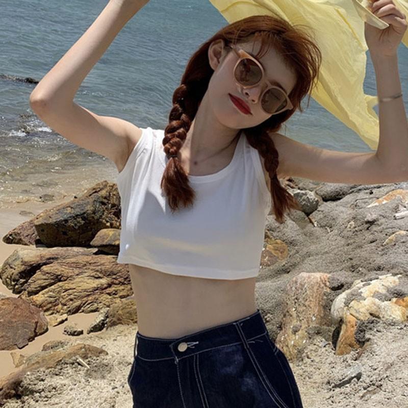 Áo Hai Dây Cổ Chữ U Phong Cách Hàn Quốc Cho Nữ