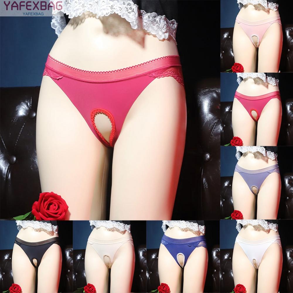 Men Sexy Briefs Briefs Crotchless Elastic Erotica Ice Silk Lingerie No Trace