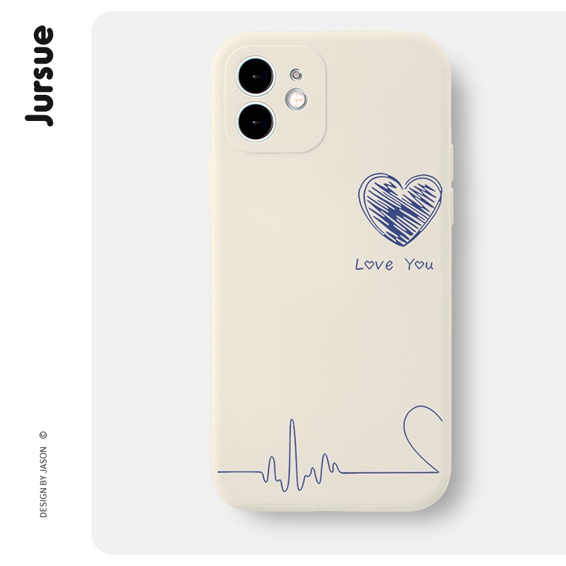Ốp điện thoại JURSUE hoạt hình cặp đôi dễ thương đẹp ngộ nghĩnh silicon mềm Compatible for iPhone 14 13 12 11 Pro Max SE 2020 X XR XS 8 7 ip 6S 6 Plus kute XYH451